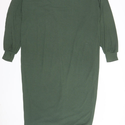 LTS Women’s Green Long Ribbed Knit Tall Coatigan Size 14