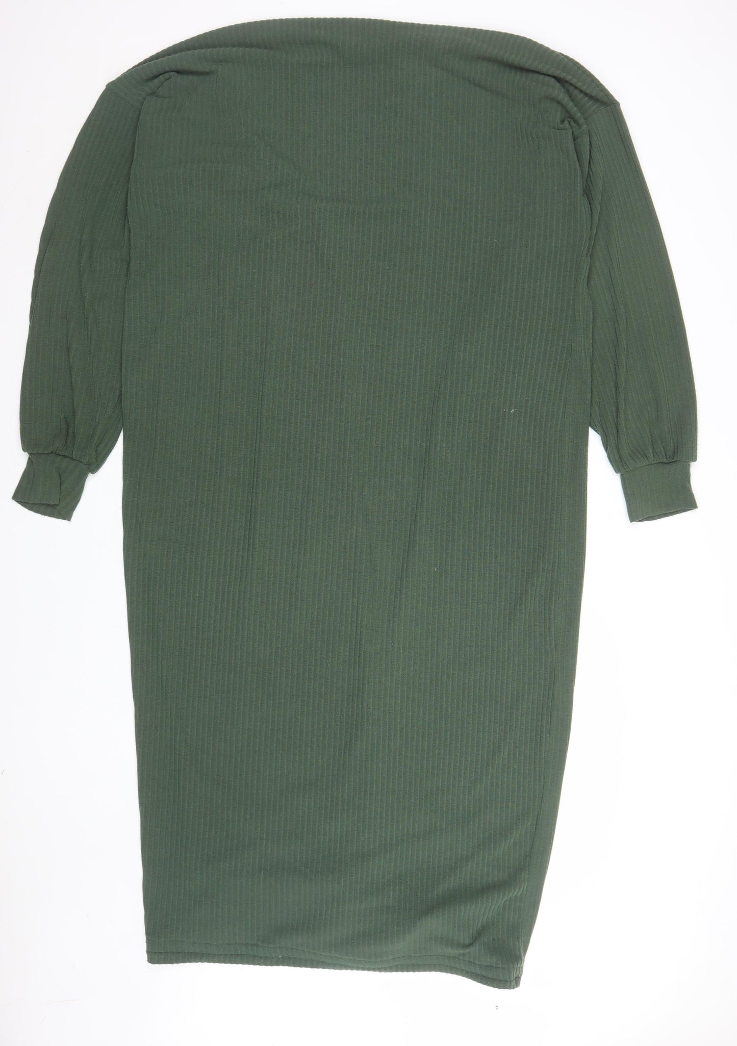 LTS Women’s Green Long Ribbed Knit Tall Coatigan Size 14