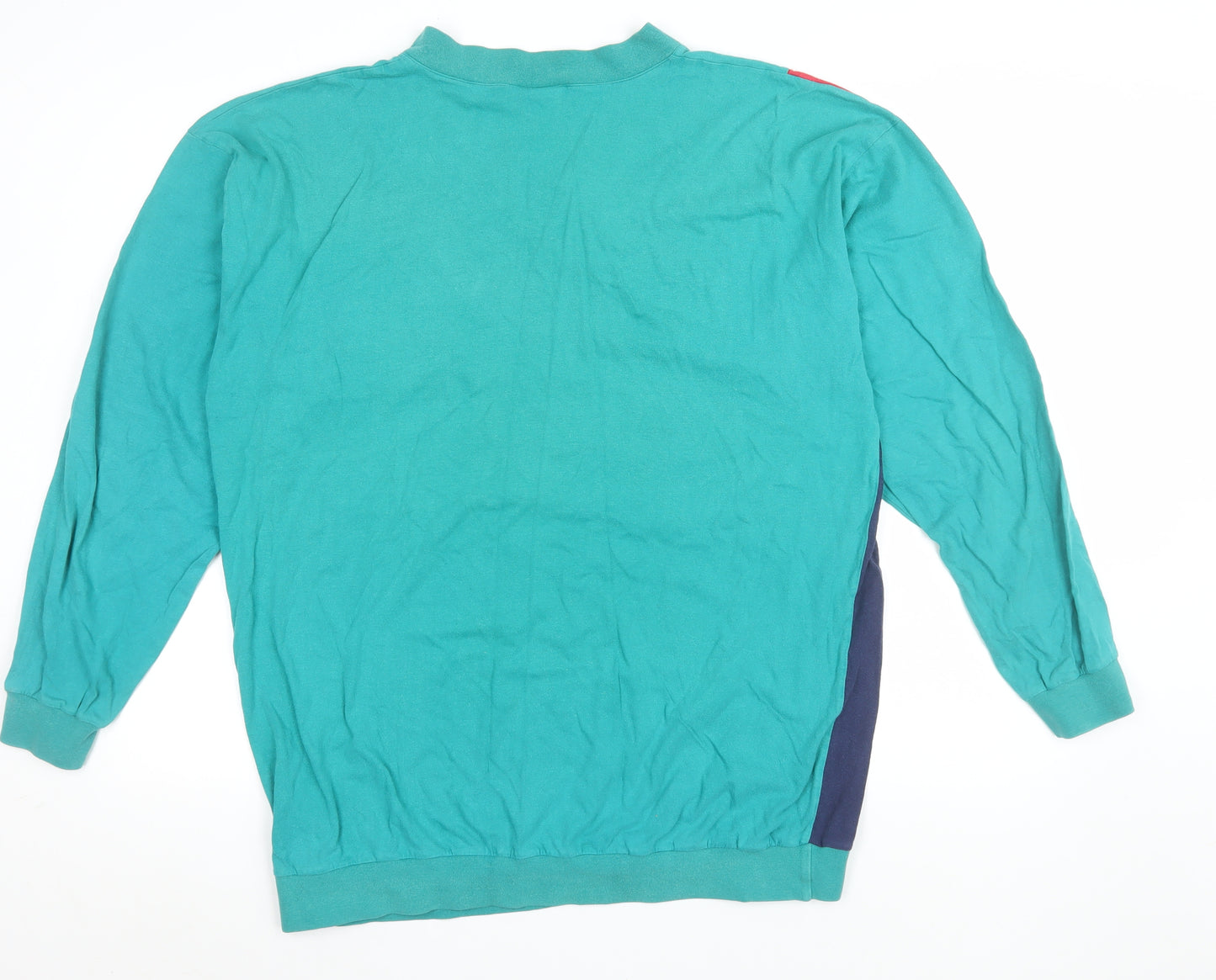Key Elements Women’s Teal Colourblock V-Neck Pullover Sweatshirt L