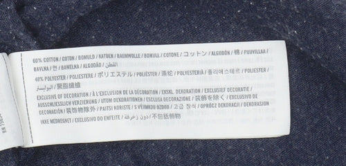 Hollister Womens Blue White Long Sleeve Crew Neck Colourblock T-Shirt M