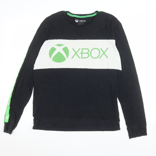 George Xbox Boys Black Long Sleeve T-Shirt Medium 100% Cotton Casual Top