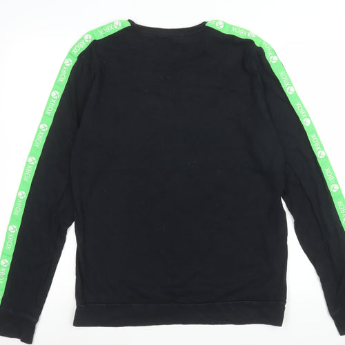 George Xbox Boys Black Long Sleeve T-Shirt Medium 100% Cotton Casual Top