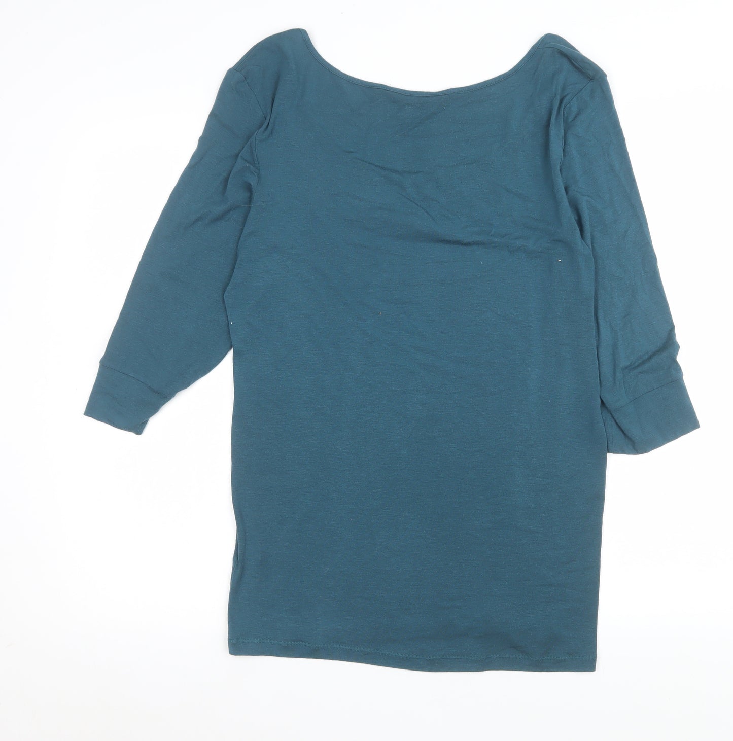 Banana Republic Women Blue Scoop Neck Stretch Jersey Top L