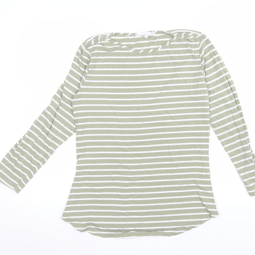 Lakeland Women’s Green White Striped Long Sleeve Jersey Top L