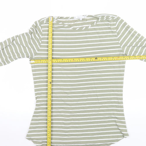 Lakeland Women’s Green White Striped Long Sleeve Jersey Top L