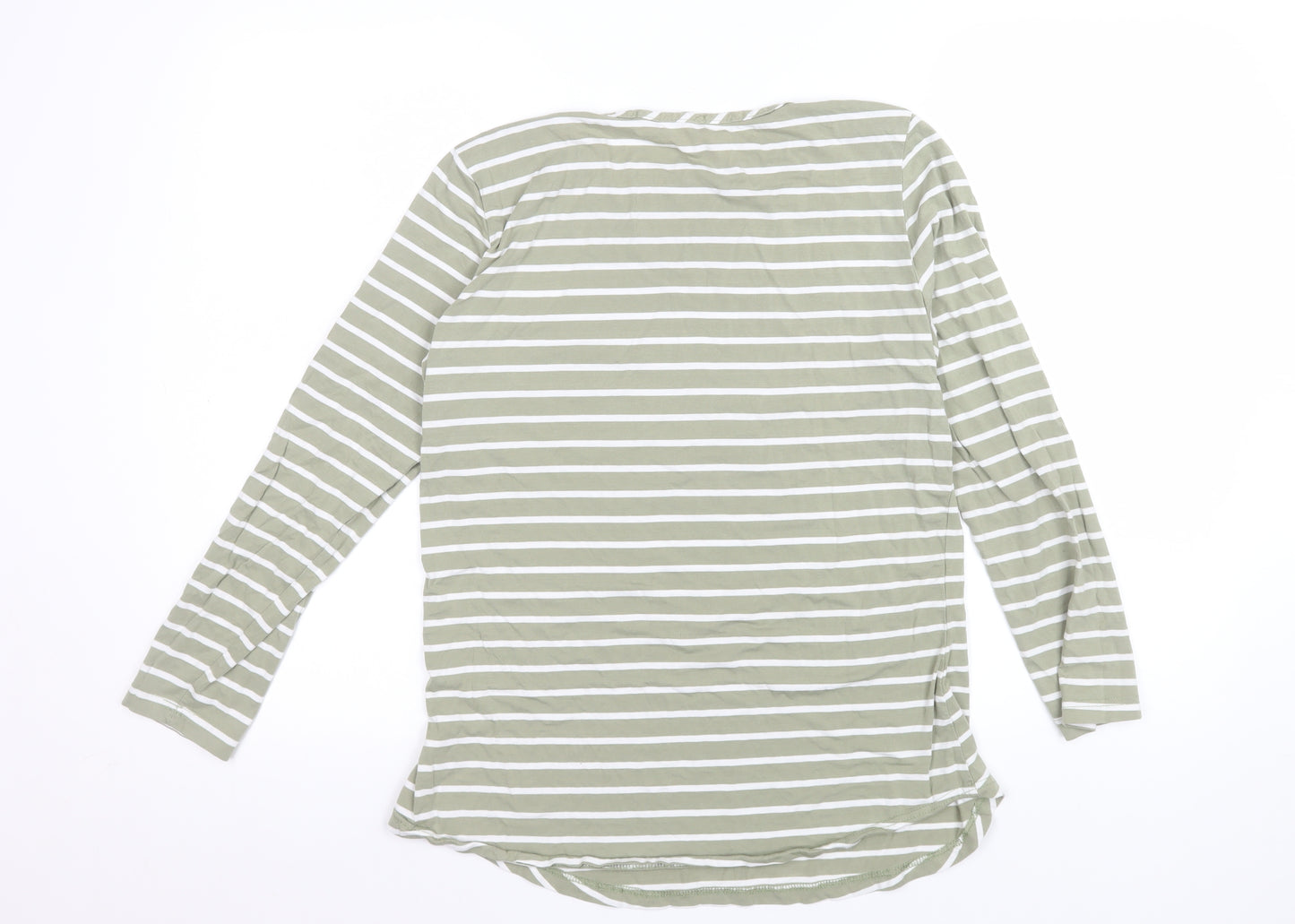 Lakeland Women’s Green White Striped Long Sleeve Jersey Top L