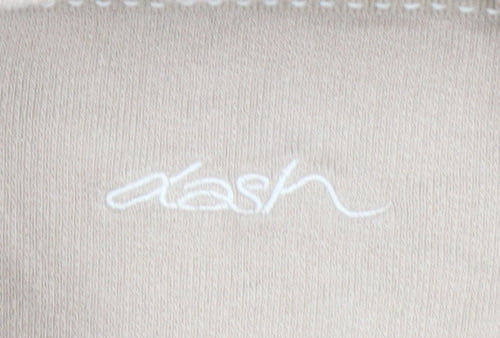 Dash Womens Beige Striped Cotton Pullover Sweatshirt Size 14