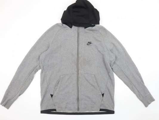 Nike Air Max Mens Grey Full Zip Hoodie Size L Sportswear