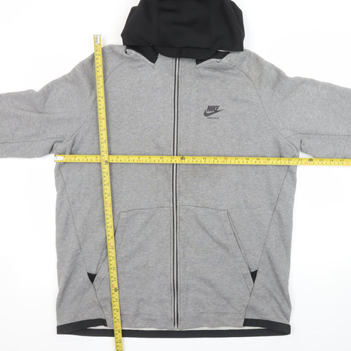 Nike Air Max Mens Grey Full Zip Hoodie Size L Sportswear