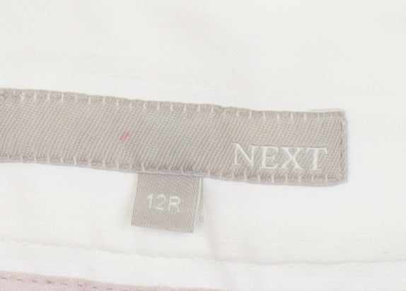 Next Women’s Ivory Dress Pants Size 12 Regular Stretch Straight Leg