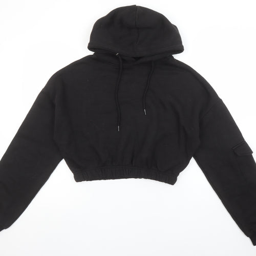 I Saw It First Women’s Black Size 14 Cropped Hoodie Sweatshirt