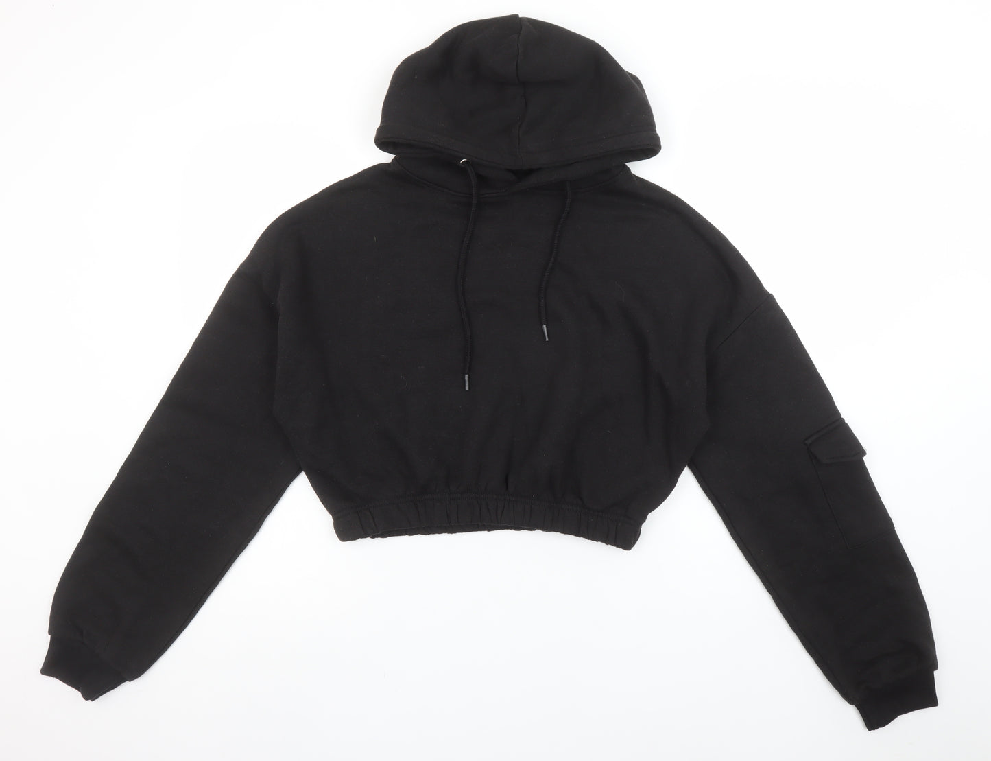 I Saw It First Women’s Black Size 14 Cropped Hoodie Sweatshirt