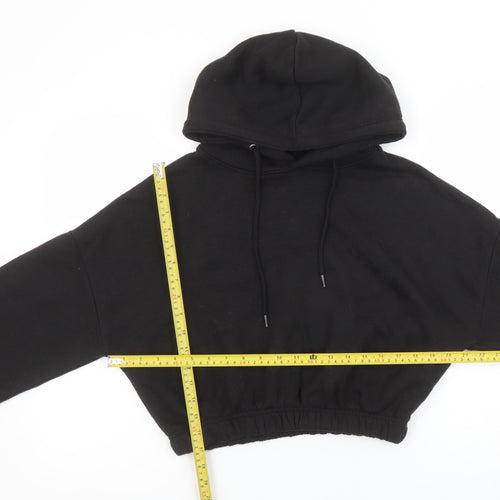 I Saw It First Women’s Black Size 14 Cropped Hoodie Sweatshirt