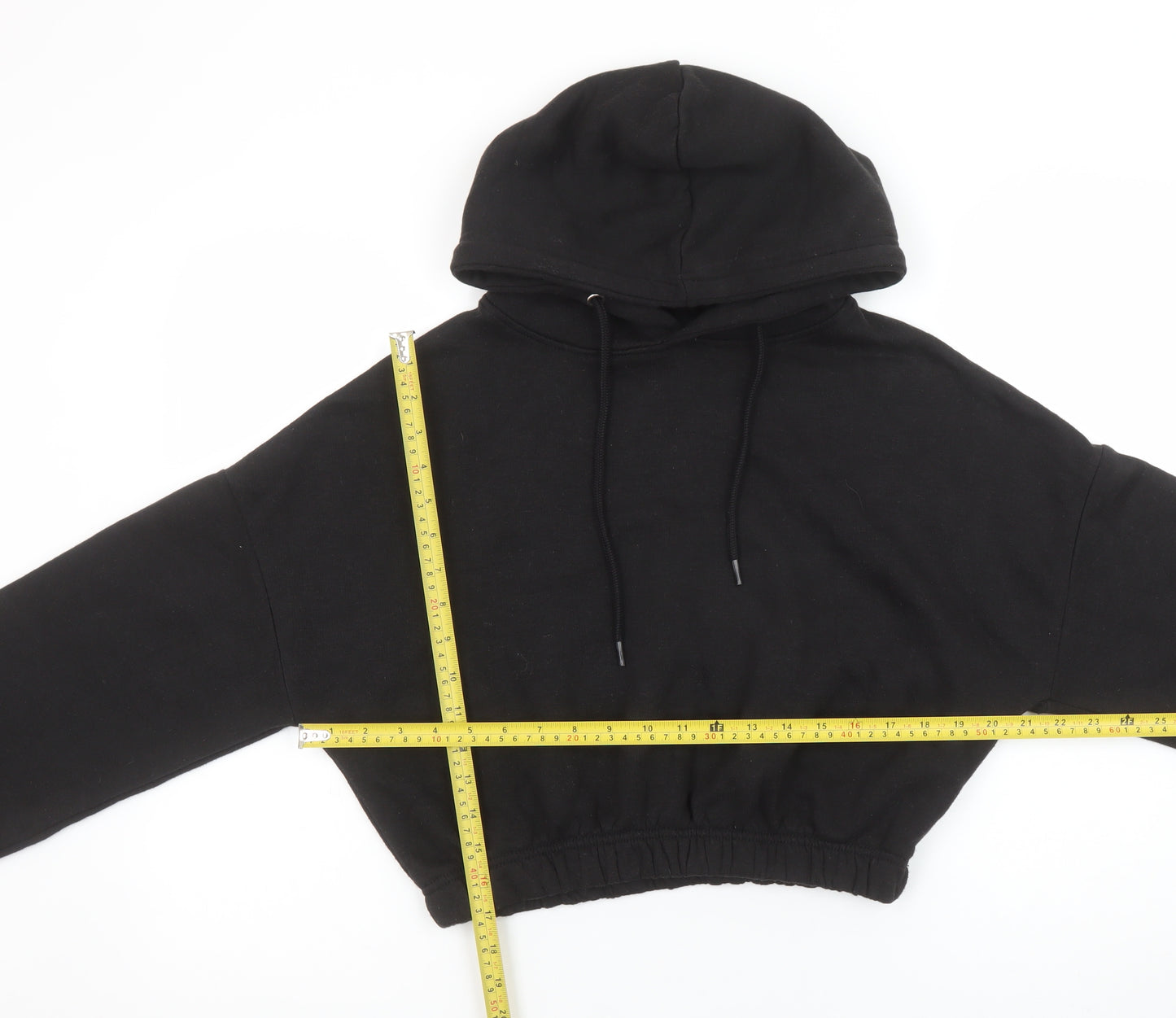 I Saw It First Women’s Black Size 14 Cropped Hoodie Sweatshirt