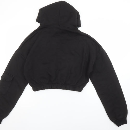 I Saw It First Women’s Black Size 14 Cropped Hoodie Sweatshirt