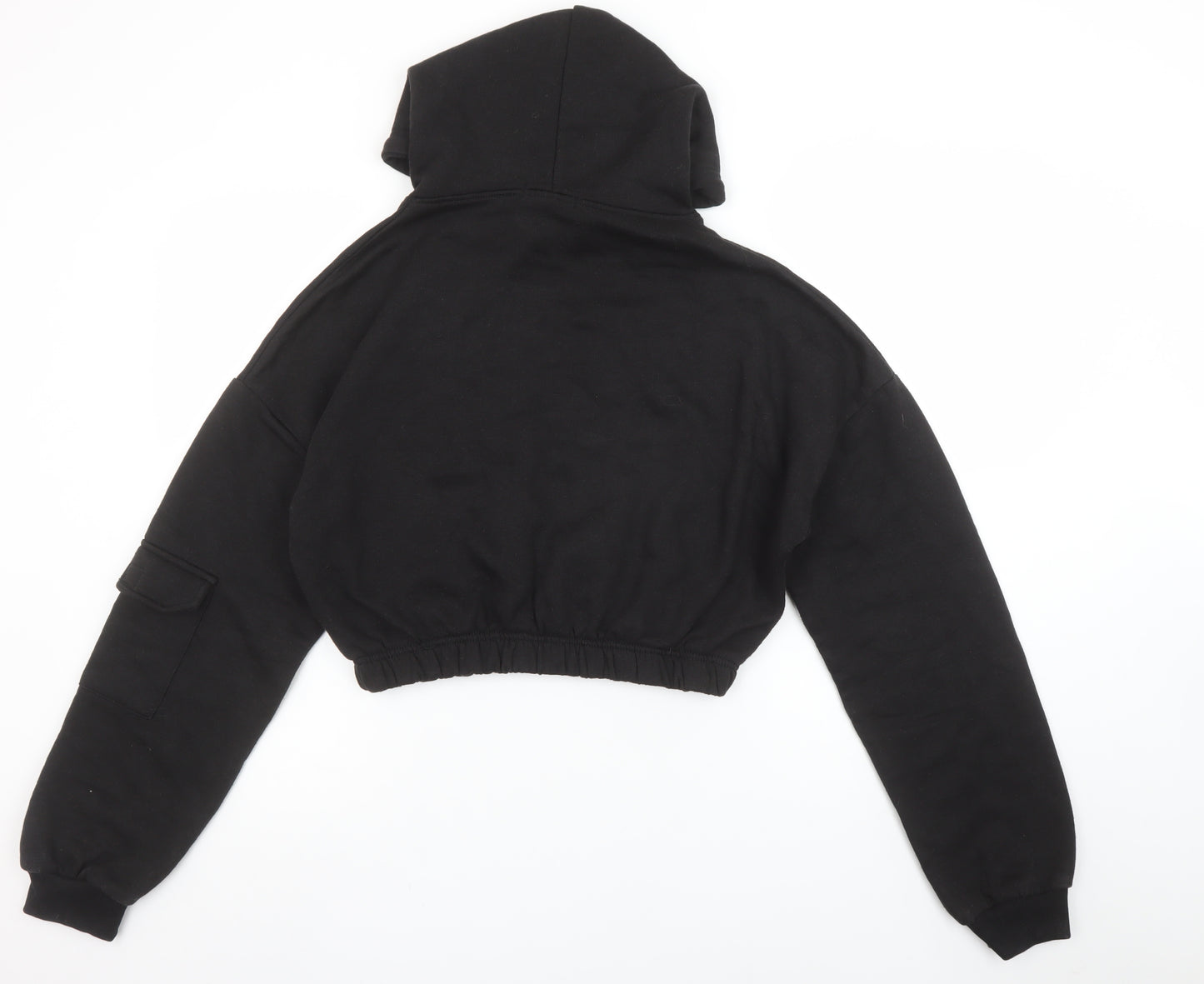 I Saw It First Women’s Black Size 14 Cropped Hoodie Sweatshirt