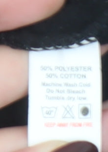 I Saw It First Women’s Black Size 14 Cropped Hoodie Sweatshirt