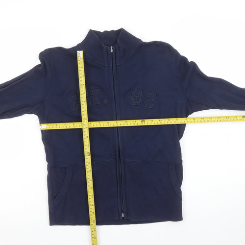 Next Women Navy Blue Full Zip Sweatshirt UK 14 Cotton EST 82