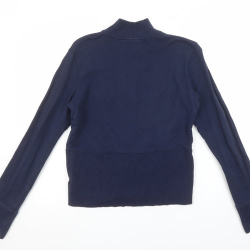 Next Women Navy Blue Full Zip Sweatshirt UK 14 Cotton EST 82