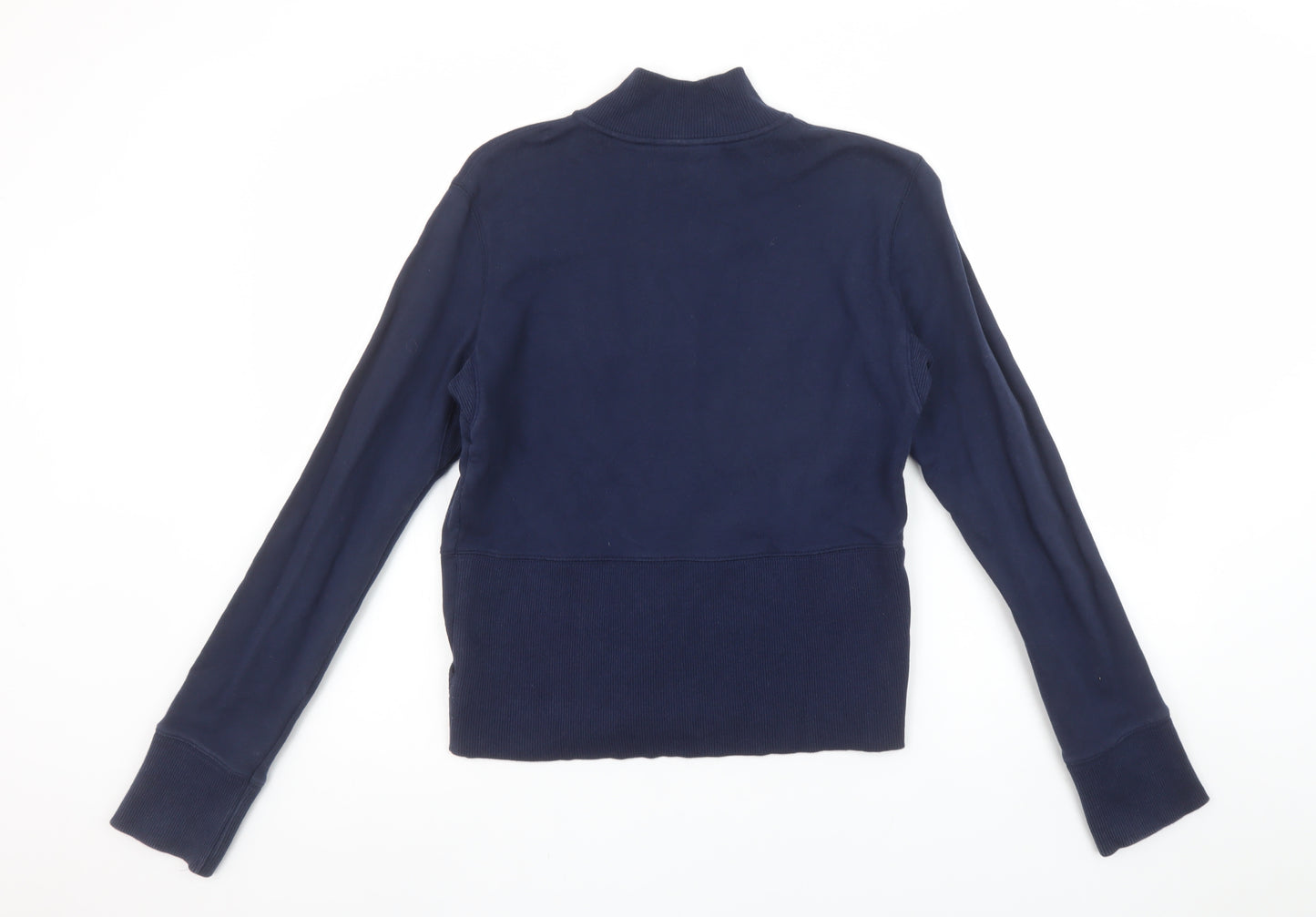Next Women Navy Blue Full Zip Sweatshirt UK 14 Cotton EST 82
