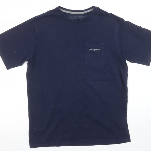 Patagonia Men's Blue Regular Fit Graphic Pocket T-Shirt Size M