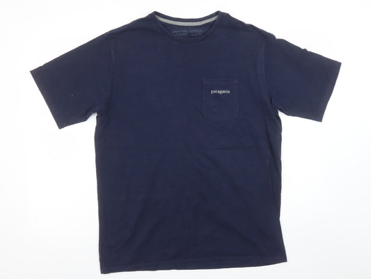 Patagonia Men's Blue Regular Fit Graphic Pocket T-Shirt Size M