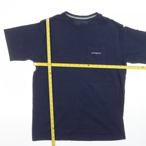 Patagonia Men's Blue Regular Fit Graphic Pocket T-Shirt Size M