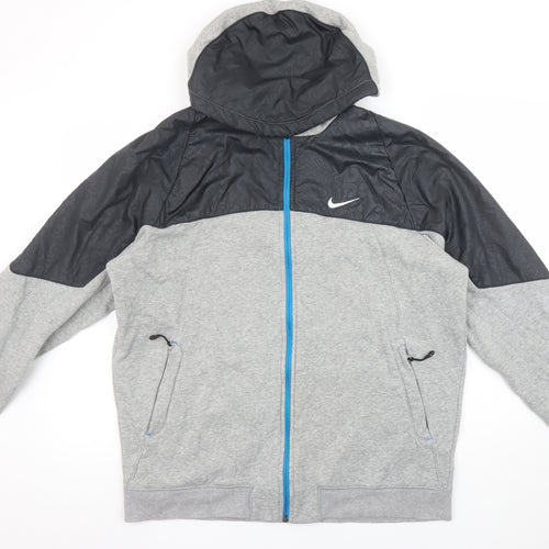 Nike Men's Grey Full Zip Hoodie XL Athletic Dept