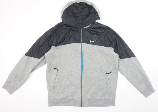Nike Men's Grey Full Zip Hoodie XL Athletic Dept