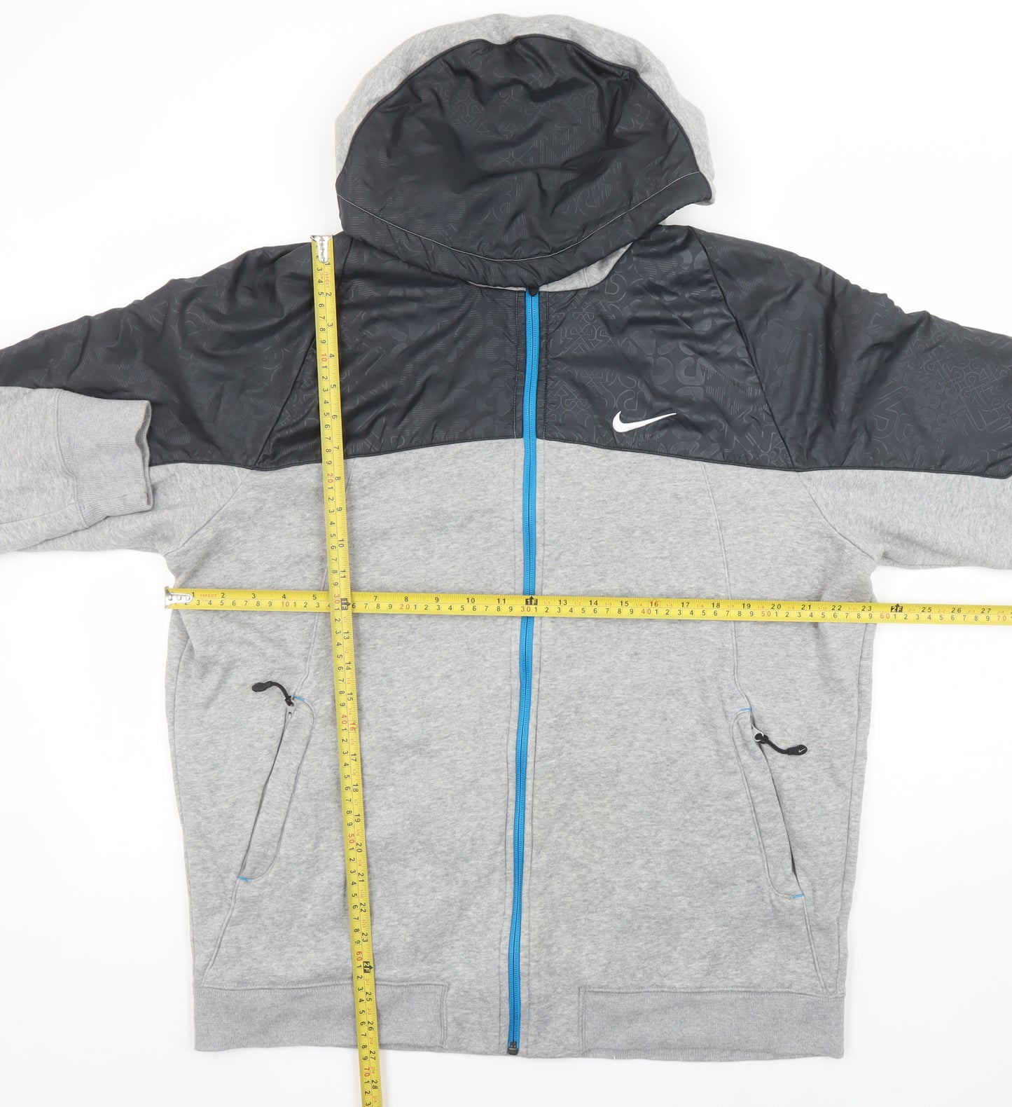 Nike Men's Grey Full Zip Hoodie XL Athletic Dept