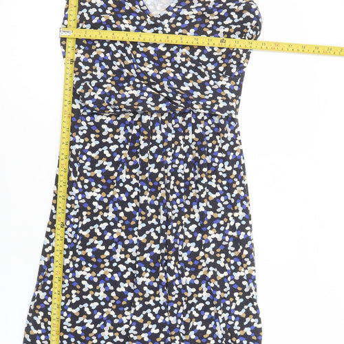 Hobbs Women’s Multicoloured Knee Length Jersey Wrap Dress Size 12