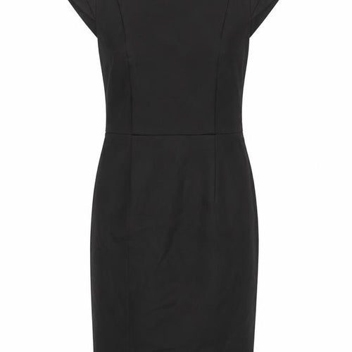 Warehouse Women Black Size 8 Sheath Knee Length Dress