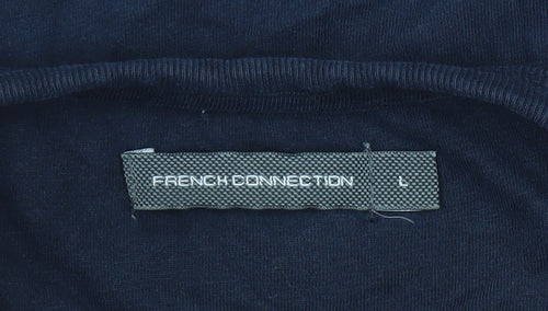 French Connection Men's Navy Blue Cotton Crew Neck T-Shirt Size L