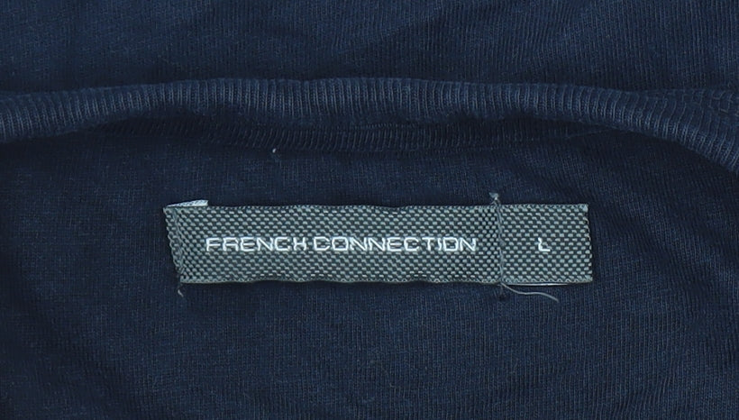 French Connection Men's Navy Blue Cotton Crew Neck T-Shirt Size L