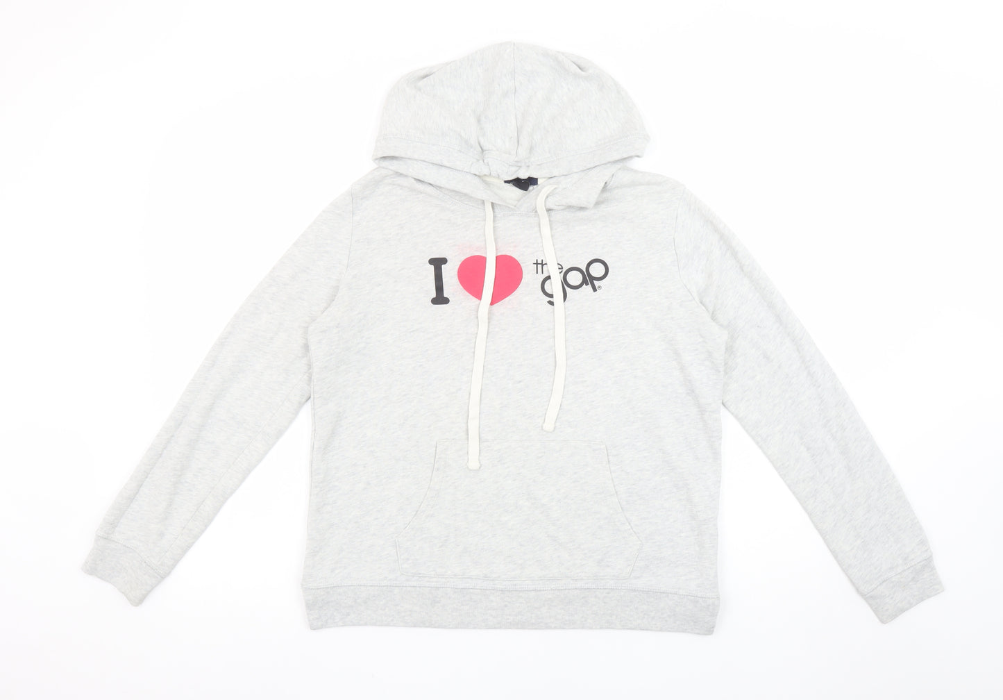 GAP Women’s Grey Hoodie Small Pullover with Logo Print