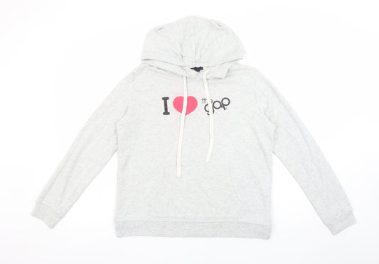 GAP Women’s Grey Hoodie Small Pullover with Logo Print