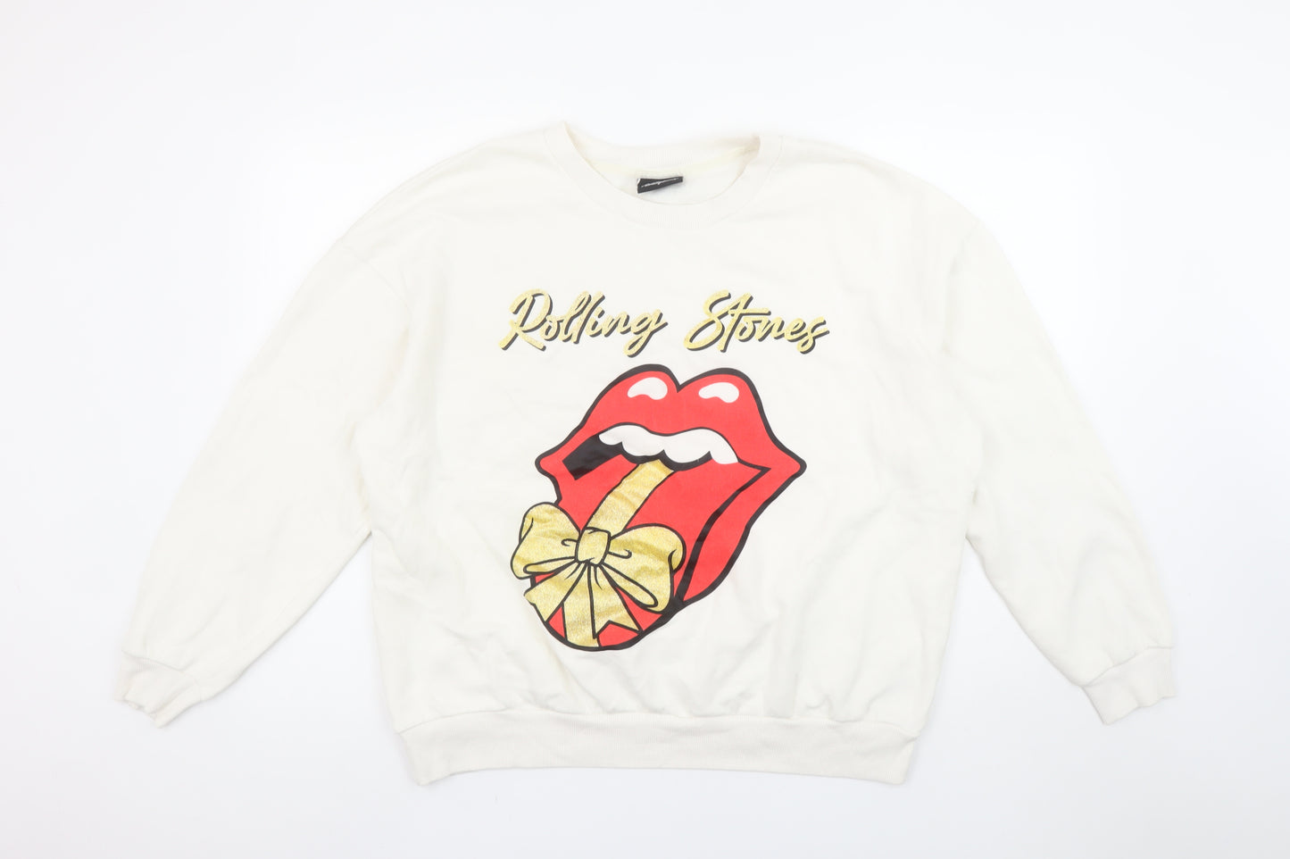George Women’s White Rolling Stones Graphic Pullover Sweatshirt L 16-18