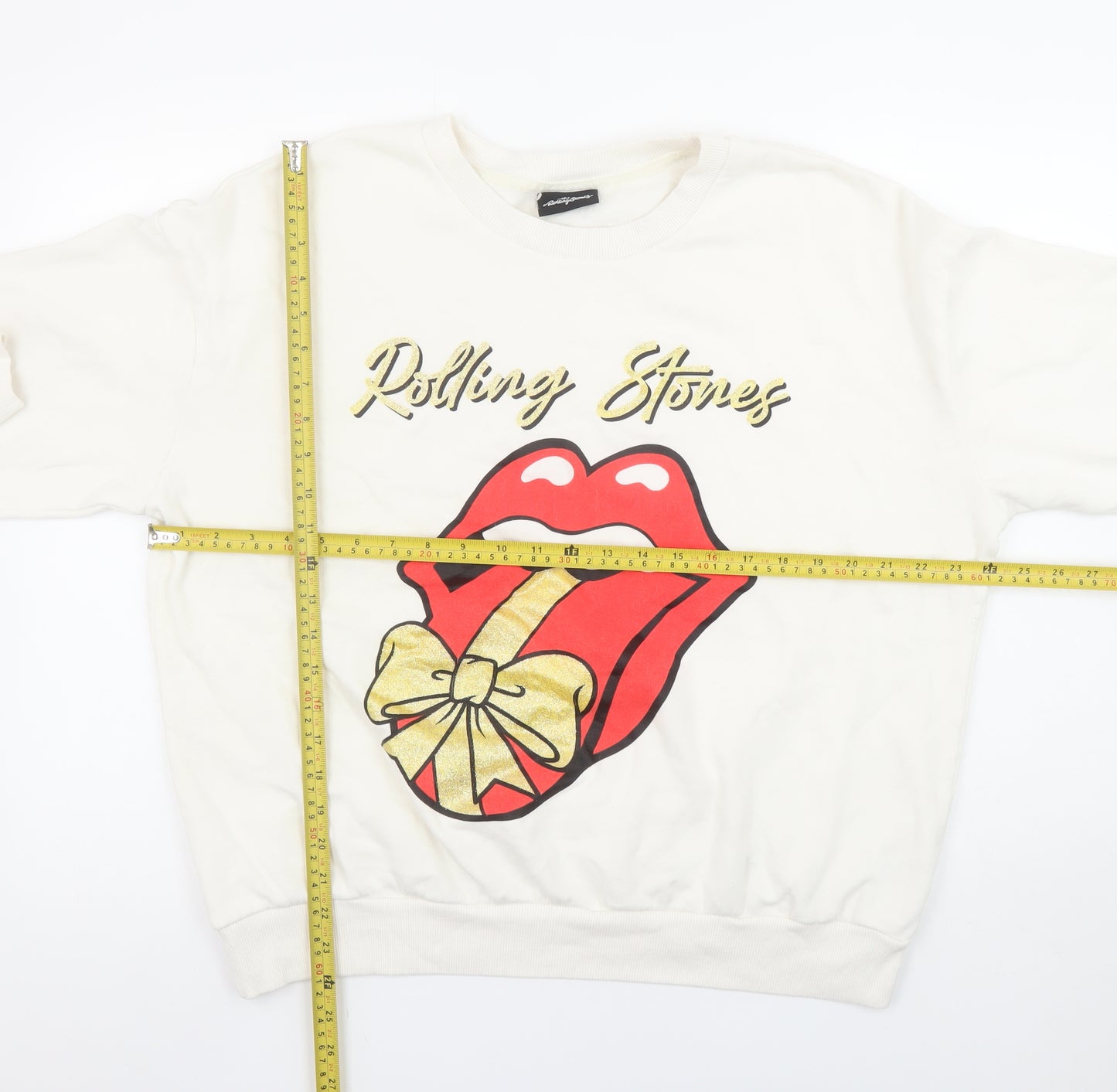George Women’s White Rolling Stones Graphic Pullover Sweatshirt L 16-18