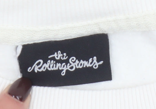 George Women’s White Rolling Stones Graphic Pullover Sweatshirt L 16-18