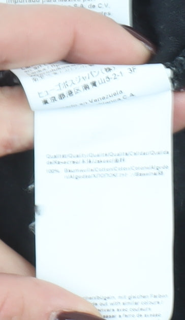 Hugo Boss Men's Black Quilted Cotton Sweatshirt Size L