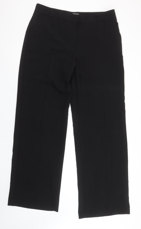 MNG Women's Black Tailored Straight Leg Trousers Size 18