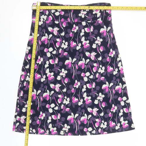 Lily and Me Women's Multicoloured Floral A-Line Skirt Size 12