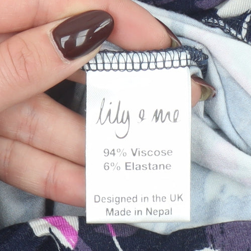 Lily and Me Women's Multicoloured Floral A-Line Skirt Size 12