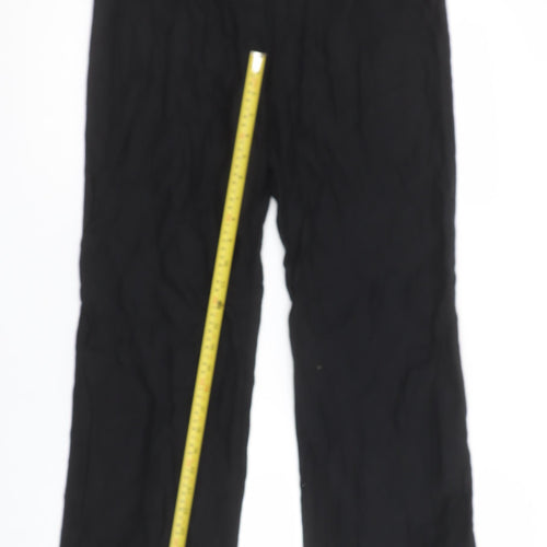 Marks and Spencer Women’s Black Linen Blend Pleated Trousers Size 10