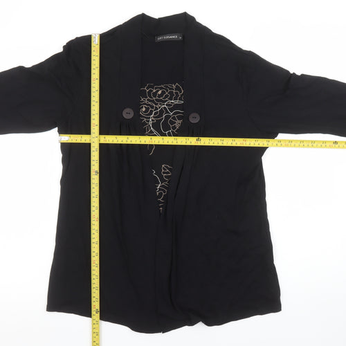 Just Elegance Women’s Black Tunic Blouse Size 14 Viscose Jersey 3/4 Sleeve