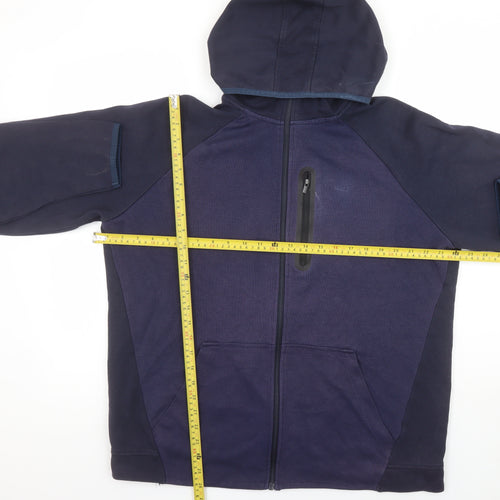 U.S. Athletic Men’s Blue Full Zip Hoodie XL Lightweight Cotton Blend