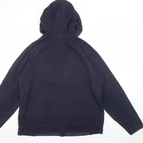 U.S. Athletic Men’s Blue Full Zip Hoodie XL Lightweight Cotton Blend