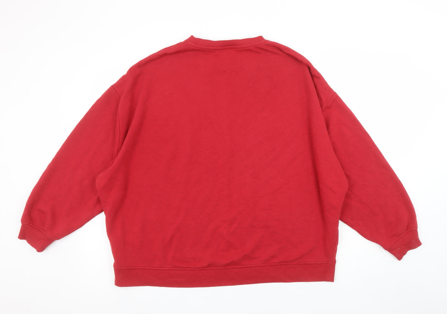 Tu Women Red LOVE. Graphic Pullover Sweatshirt Size M