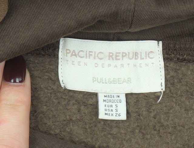 Pull&Bear Teen Brown 'Finding My Own Path' Hoodie Size S