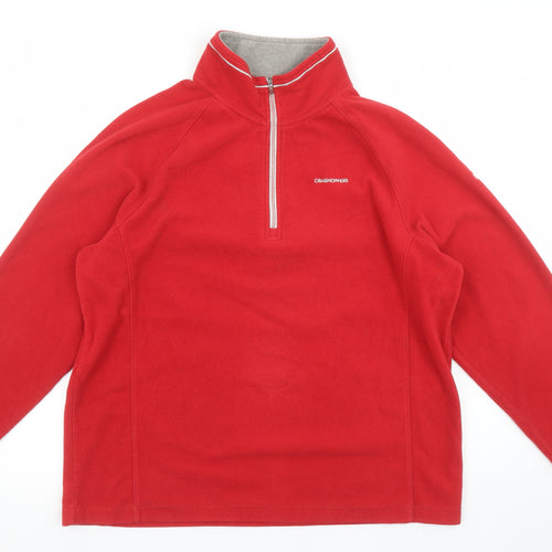 Craghoppers Men's Red XL Fleece Half Zip Pullover Sweatshirt